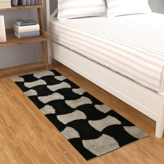 TIB® The Intellect Bazaar Shaggy Bedside Runner Home Floor Décor Rugs - Living, Dinning, Office, Rooms & Bedroom, Hallway Carpet (Cream Coffee)