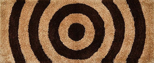 TIB® The Intellect Bazaar Shaggy Bedside Runner Home Floor Décor Rugs - Living, Dinning, Office, Rooms & Bedroom, Hallway Carpet (Cream Coffee)