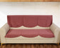 TIB The Intellect Bazaar Quilted Sofa Cover Set of 1 Seater | Velvet Sofa Cover 1 Seater | 2 Piece